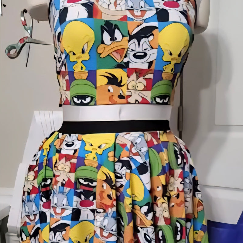 2 piece Circle Skirt Set Template Adults